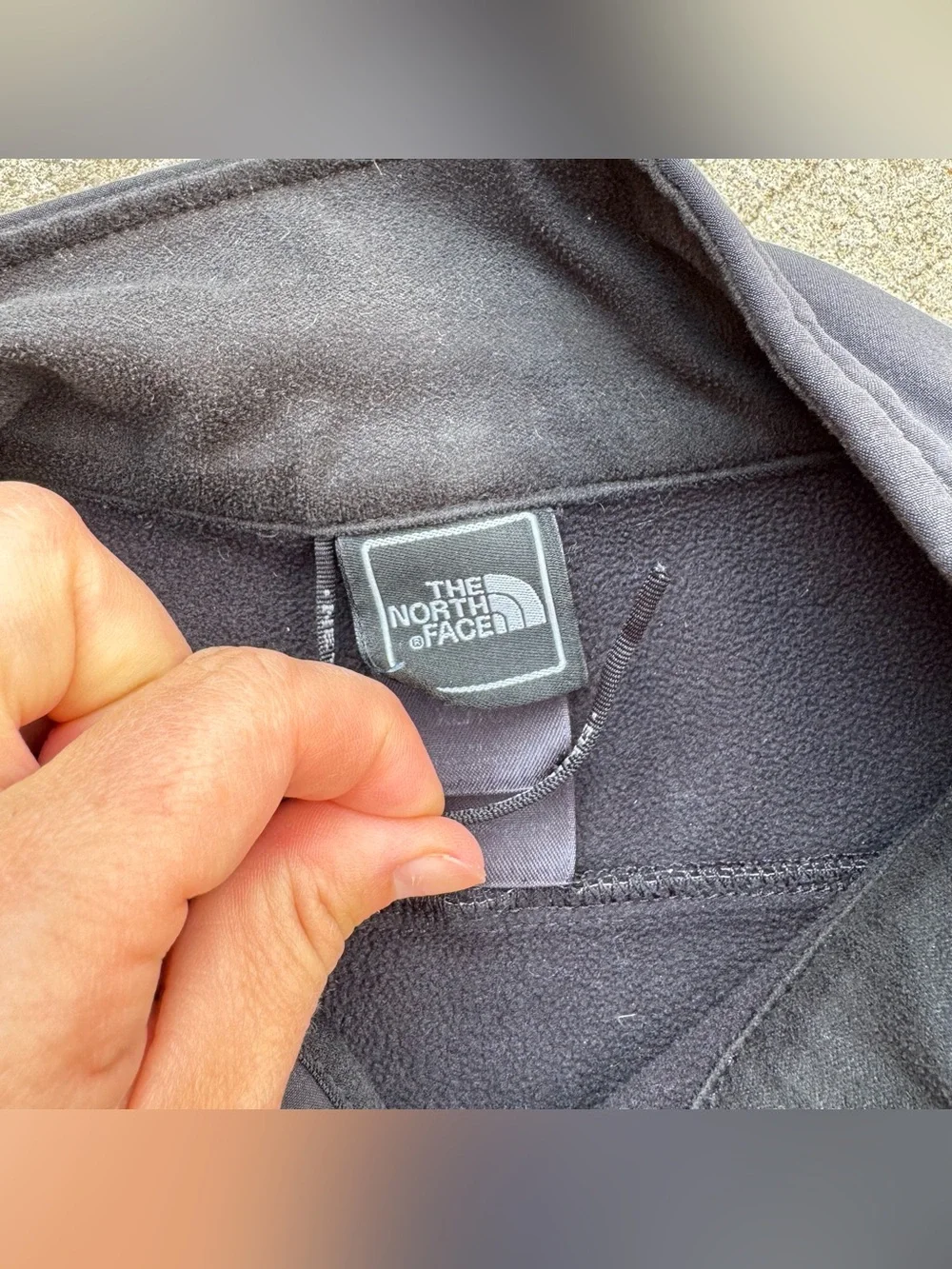 The North Face Men's Softshell Jacket Size XL Black Full Zip Windproof Fleece-Li